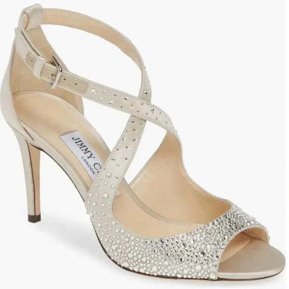 NEW - Jimmy Choo Emily Crystal Heels - Picture 1 of 11